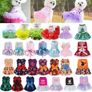 Pet Puppy Small Dog Cat Lace Princess Tutu Dress Skirt Clothes Apparel Costume