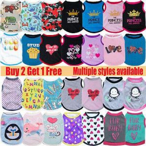 Various Pet Puppy Small Dog Cat Pet Clothes Dress Vest T Shirt Apparel Clothes**