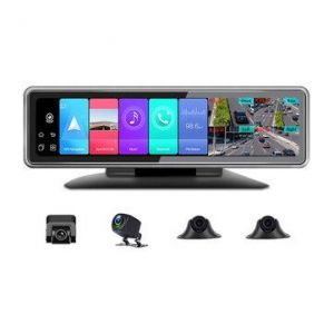 shopping  ציוד ואבזרי הרכב  T88 12Inch 4CHs 4G Android 9.0 Streaming Media 4 Cams Car DVR 360 Degree Panoramic HD Driving Recorder Dash Cam Android Navigation