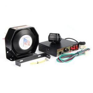 shopping  ציוד ואבזרי הרכב  400W 8 Sound Loud Car Warning Alarm Police Fire Siren Horn PA Speaker MIC System
