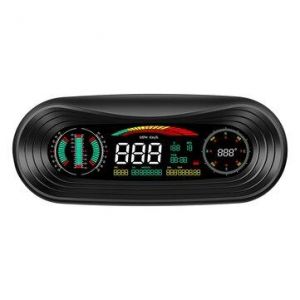 5.2 Inch HUD GPS Head Up Display LCD Digital Gauge Compass Tilt Slope Meter Voltage Coolant Oil Speed