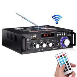 BT-298A110V 12V HIFI Bass Car Audio Stereo Power Amplifier bluetooth FM Radio 2CH 600W LED Diaplay Support FM AUX SD For Car Home