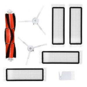 10pcs Replacements for Xiaomi Robotic Vacuum Cleaner Parts Accessories Main Brushes*1 Side Brushes*2 HEPA Filters*4 [Original]