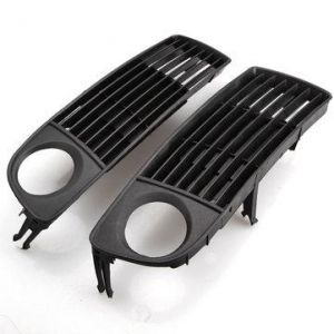 Pair Front Lower Fog Light Grille Grill For Audi A6 C5 Avant Quattro 1998-2002 