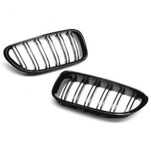 زوج واحد من شبكة الشواء الأمامية باللون الأسود اللامع لسيارات BMW M6 640i 650i F06 F12 F13 12-17