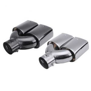 63mm 2.5" Stainless Steel Inlet Tail Rear Pipe Tip Muffler Exhaust Silencer Cover