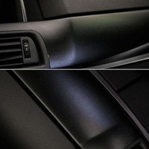 30cm&times;150cm Black Leather Texture Car Stickers Vinyl Wrap Car Inner Decal Film
