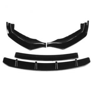 4PCS Gloss Black Front Bumper Lip Splitter For BMW 5 Series G30 G31 G38 2017-2020