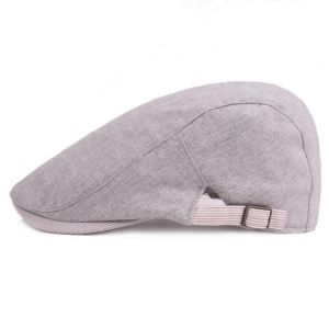 Men Cotton Beret Hat Buckle Adjustable Paper Boy Newsboy Cabbie Golf Gentleman Cap