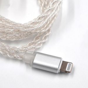 KZ Earphone Silver Plated Upgrade MFI Lightning Compatible Cable for KZ ZS6 ZSA ZS10 AS10 for iPhone 8 Plus 7 X