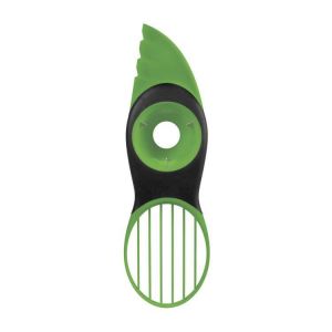 3 in 1 Green Avocado Slicer Peeler Tool Plastic Corer With Comfort-Grip Handle