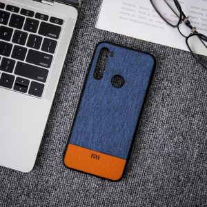 Bakeey Luxury Fabric Splice Soft Silicone Edge Shockproof Protective Case For Xiaomi Redmi Note 8T