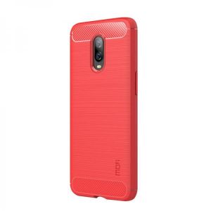 MOFI Carbon Fiber Shockproof Soft TPU Back Cover Protective Case for OnePlus 6T