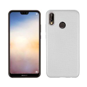 Carbon Fiber Shockproof Soft TPU Back Protective Case For Huawei P20 Lite