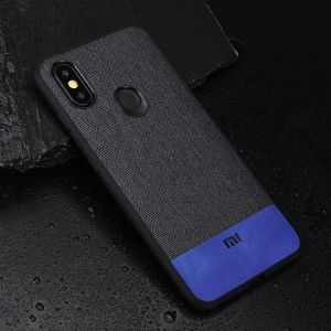 Bakeey Luxury Fabric Splice Soft Silicone Edge Shockproof Protective Case For Xiaomi Mi8 Pro / Xiaomi Mi8 Explorer Edition