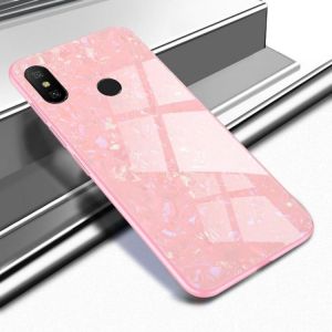 Bakeey Shell Glossy Soft Frame Hard Back Tempered Glass Protective Case for Xiaomi Redmi Note 6 Pro