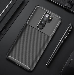 For Xiaomi Redmi Note 8 Pro Case Bakeey Luxury Carbon Fiber Shockproof Silicone Protective Case