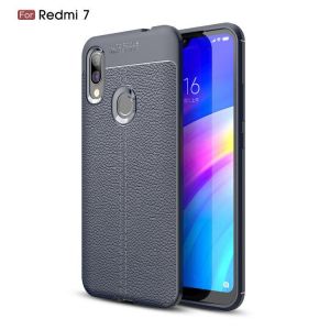 Bakeey Anti-fingerprint Litchi Silicone Soft Protective Case for Xiaomi Redmi 7/ Redmi Y3
