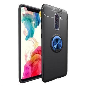 Bakeey&trade; Shockproof Thin Back Cover Protective Case with Finger Ring Holder for Xiaomi Pocophone F1