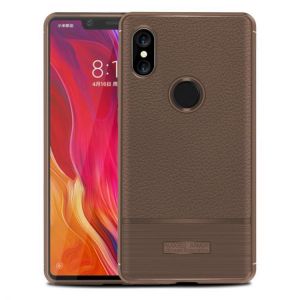 Bakeey Litchi Texture Wire Drawing Process Shockproof Protective Case For Xiaomi Mi8