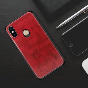 Mofi Shockproof PU Leather Pattern Soft TPU Back Cover Protective Case for Xiaomi Redmi Note 6 Pro