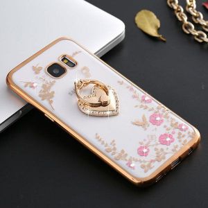 360 Degree Clasp Ring Holder TPU Soft Back Case Cover For Samsung Galaxy S7 G9300