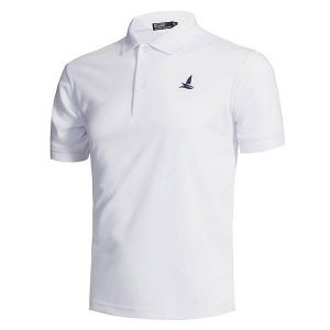 shopping חולצות וסוודרים Mens Casual Solid Color Embroidery Quick Drying Golf Shirt Breathable Short Sleeve Tops