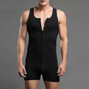 Mens Stretch Bodysuit Leotard Briefs Underwear Wrestling Singlet Tops