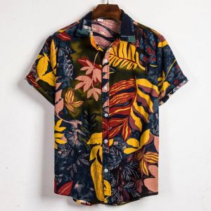 Mens Summer Vacation Casual Floral Printing Hawaiian Shirts
