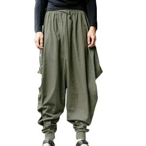 INCERUN Men Casual Harem Pants Loose Breathable Baggy Trousers Large Size S-5XL