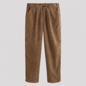 Mens Vintage Corduroy Solid Color Loose Fit Casual Pants