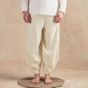 Baggy Vintage Solid Color Home Clothing Comfy Loose Casual Harem Pants