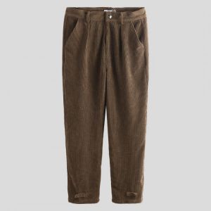 Mens Corduroy Vintage Elastic Waist Thick Casual Straight Pants