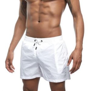 Mens Solid Color Summer Thin Casual Board Shorts