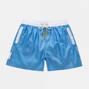 Mens Color Block Designer Board Shorts Side Zip Mesh Lining Jogger Sports Beach Shorts With Pockets