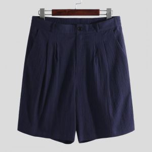 ChArmkpR Men Cotton Seersucker Relaxed Chino Shorts