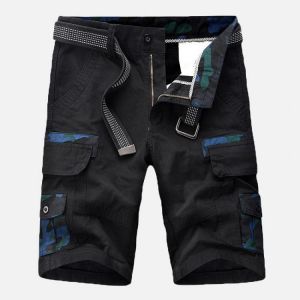 Men Camouflage Multi Pockets Military Outdoor Relaxed Tooling Shorts