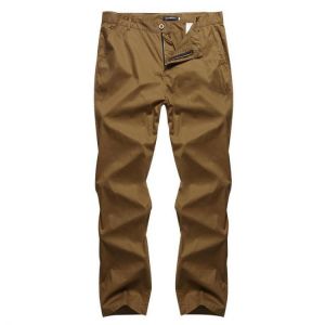 Mens Regular Fit Trousers Cargo Chino Business Casual Long Pants Slack Plus Size