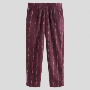 Mens Corduroy Ethnic Stripe Printed Casual Loose Pants