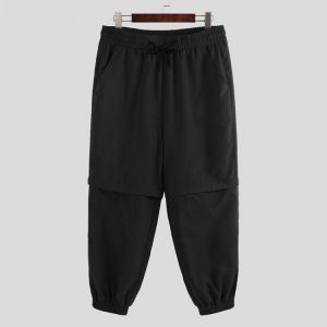 Mens Switchable Long Pants Shorts Fashion Casual Cargo Trousers