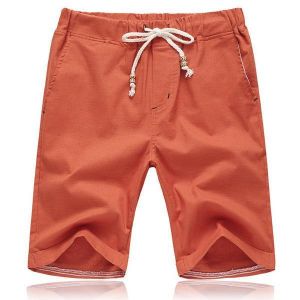 8 Colors Mens Leisure Elastic Waist Shorts Pants Pure Color Beach Sports Shorts