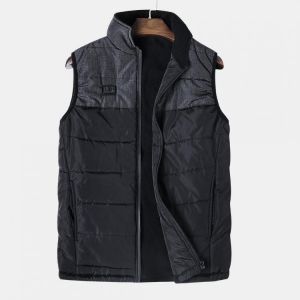 USB Electric Heated Thermal Fit Front Zipper Down Vest