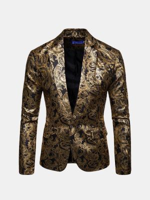 Mens Design Print Design Jackets Casual Slim Fit Suit Blazers