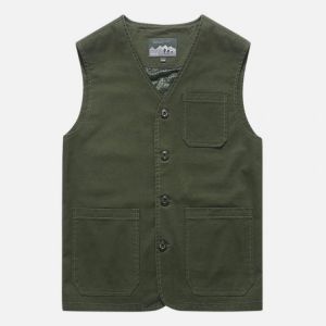 Mens Plus Size Outdoor Mesh Breathable Pockets Cotton Vest Sleeveless Jacket