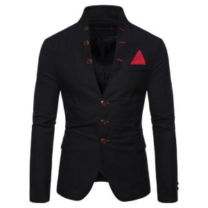 Mens Multi Button Suit Casual Large Size Solid Color Suits