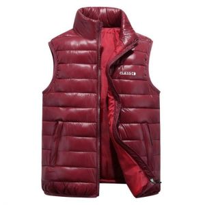 Men Sleeveless Thicken Warm Winter Shoulder Down Vest