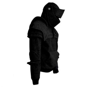 Retro Protective Elbow Mask Knight Hoodies Plus Size Drawstring Sweatshirts