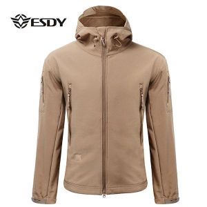 ESDY Mens Tactical Military Outdooors Waterproof Coat Soft Shell Outwear Concealed Carry Jacket