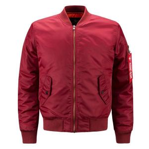ASSTSERIES Mens Spring Autumn Casual Sport Flight Jacket Pure Color Bomber Jacket