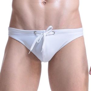 Casual Beach Solid Color Bikini Swimwear for Men  Swimming Trunks